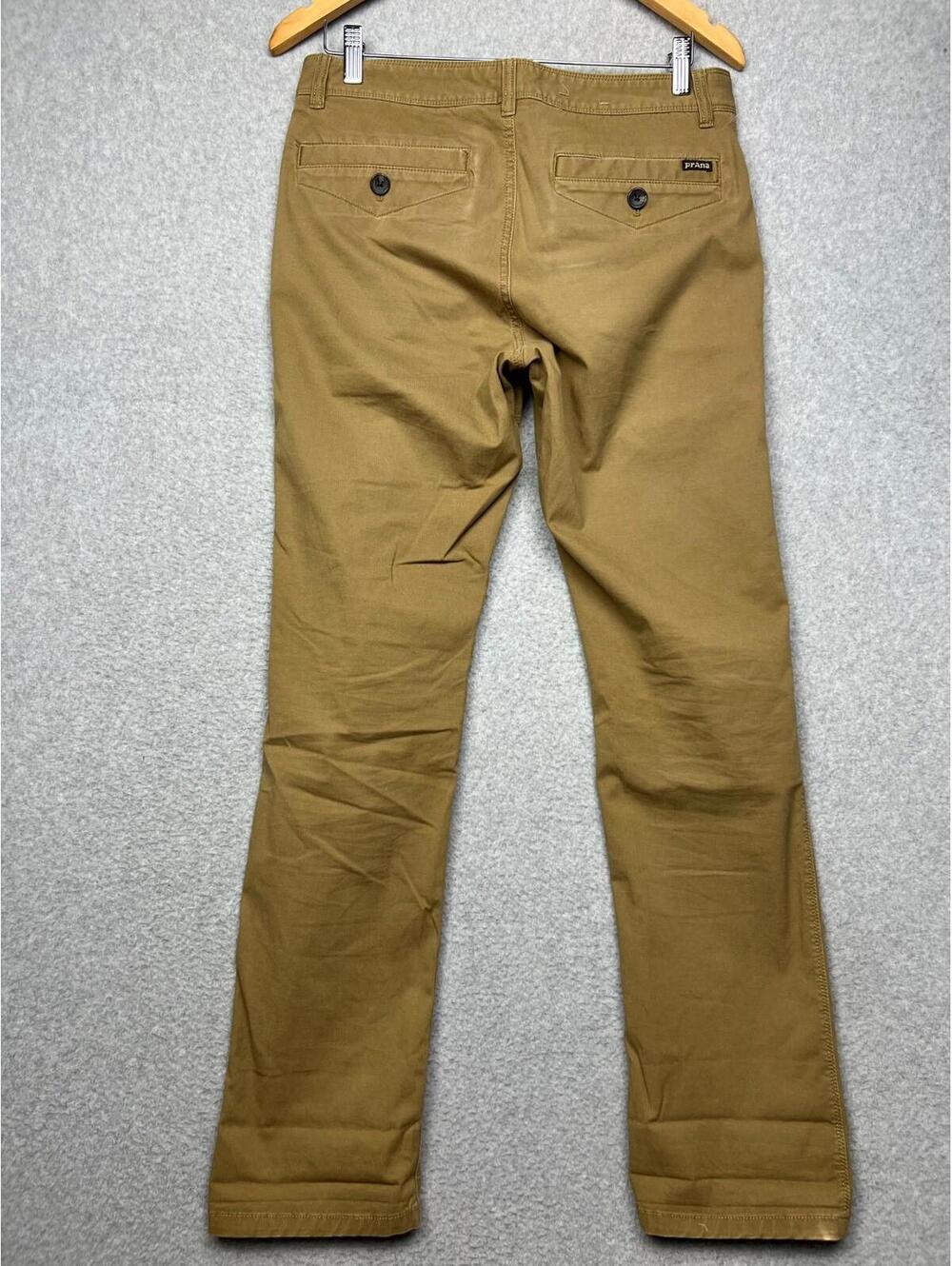 Prana Mens Mcclee Organic Cotton Coolmax Straight Pants 30 Inseam 31 Casual